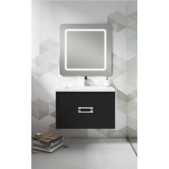 Lucena Bath 32" Black Decor Tirador Vanity