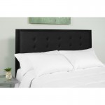 Bristol Metal Tufted Upholstered King Size Headboard in Black Fabric