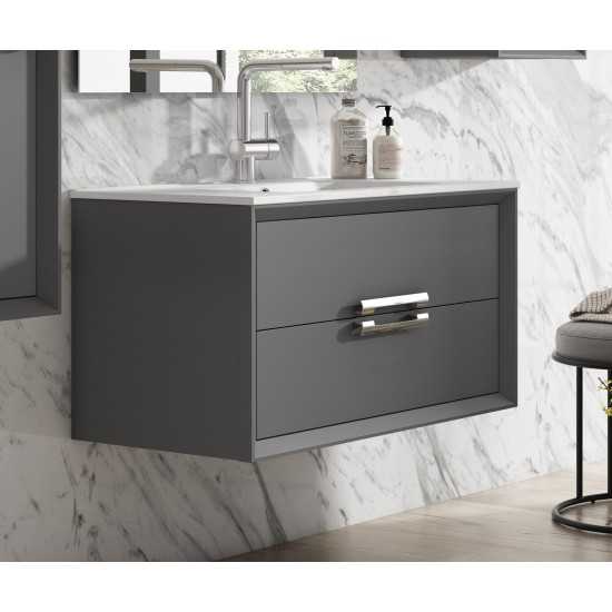 Lucena Bath 40" Grey Decor Tirador Vanity