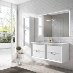 Lucena Bath 48" White Decor Tirador double Vanity