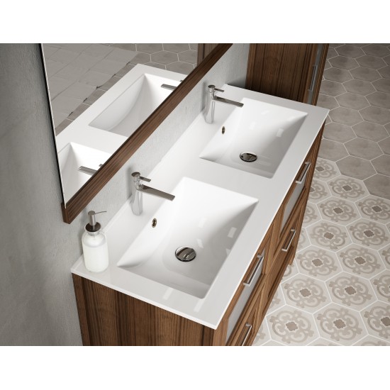 Lucena Bath 48" White Decor Tirador double Vanity