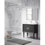 Lucena Bath 24" Black Decor Tirador Freestanding Vanity