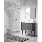 Lucena Bath 24" Grey Decor Tirador Freestanding Vanity