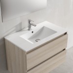 Lucena Bath 40" Grey Decor Tirador Freestanding Vanity
