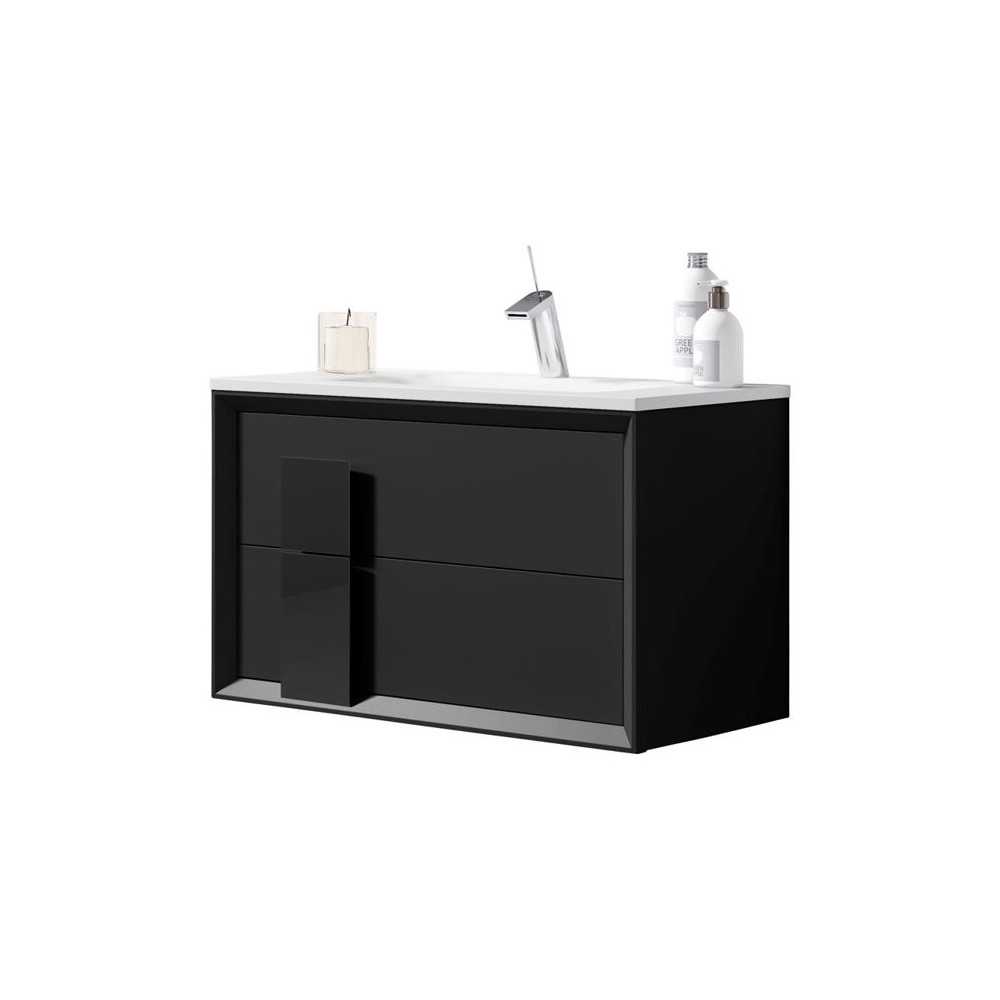 Lucena Bath 24" Black Decor Cristal Vanity