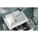 Lucena Bath 24" White and Grey Cristal Vanity