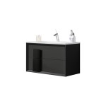 Lucena Bath 32" Grey and Black Cristal Vanity