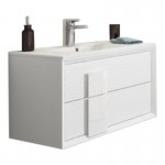 Lucena Bath 40" White Decor Cristal Vanity