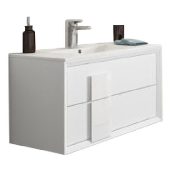 Lucena Bath 40" White Decor Cristal Vanity