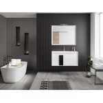 Lucena Bath 40" White and Black Cristal Vanity