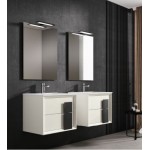 Lucena Bath 40" White and Black Cristal Vanity