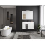 Lucena Bath 40" White and Grey Cristal Vanity