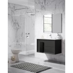 Lucena Bath 40" Grey and Black Cristal Vanity