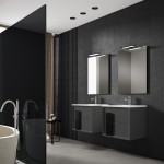 Lucena Bath 40" Grey and Black Cristal Vanity