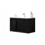 Lucena Bath 64" Black Decor Cristal Vanity