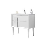 Lucena Bath 32" White Decor Cristal Freestanding Vanity