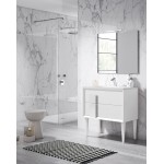 Lucena Bath 32" White Decor Cristal Freestanding Vanity