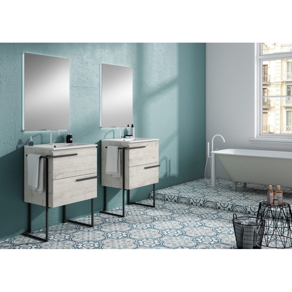 Lucena Bath 24" Abedul Scala Vanity with Legs and Towel Bar