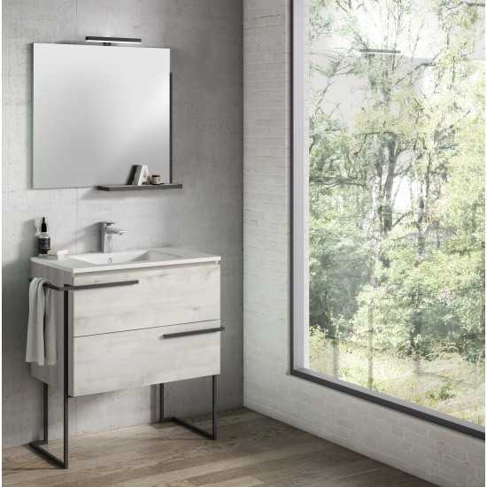 Lucena Bath 24" Abedul Scala Vanity with Legs and Towel Bar