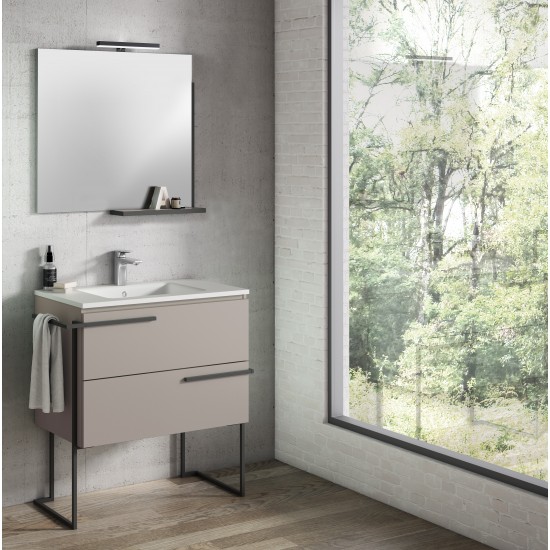 Lucena Bath 24" Abedul Scala Vanity with Legs and Towel Bar