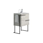 Lucena Bath 24" Abedul Scala Vanity with Legs and Towel Bar