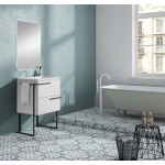 Lucena Bath 24" White Scala Vanity with Legs and Towel Bar