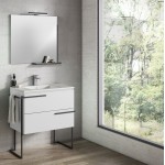 Lucena Bath 24" White Scala Vanity with Legs and Towel Bar