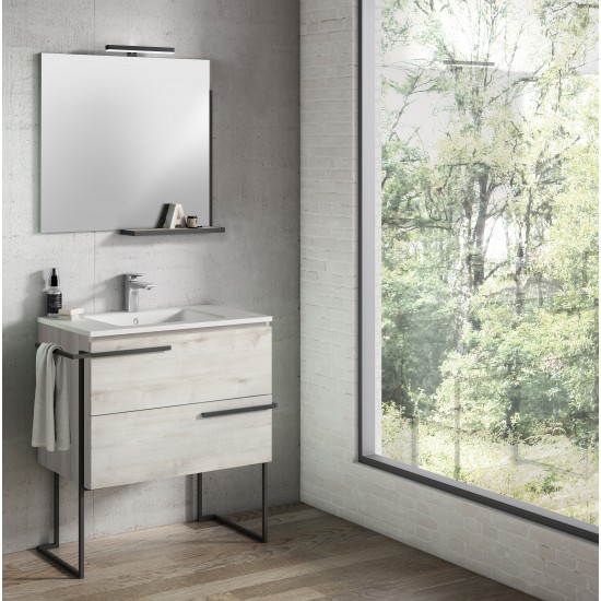 Lucena Bath 32" Abedul Scala Vanity with Legs and Towel Bar