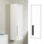 Lucena Bath White and Black Decor Cristal Tall Unit