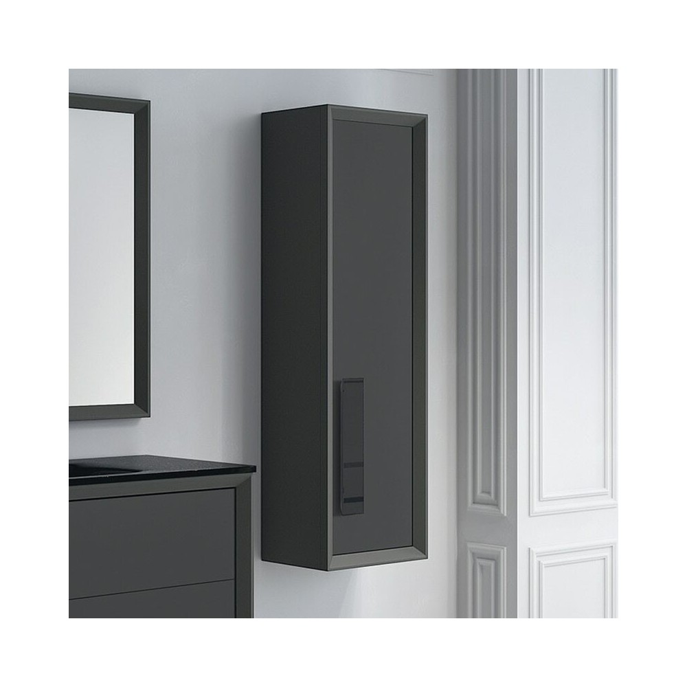 Lucena Bath Grey and Black Decor Cristal Tall Unit