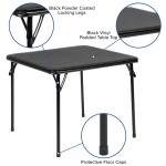 Kids Black 5 Piece Folding Table and Chair Set