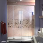 Visions 30 in. D x 60 in. W x 74 3/4 in. H Sliding Shower Door in Brushed Nickel with Left Drain White Shower Base