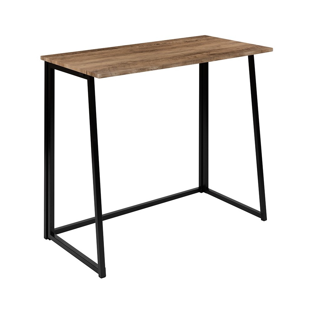 Small Rustic Natural Home Office Folding Computer Desk - 36"