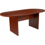 6 Foot (72 inch) Oval Conference Table in Cherry