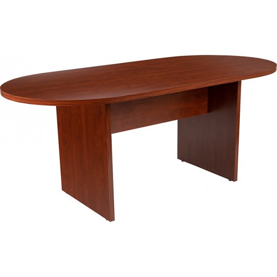 6 Foot (72 inch) Oval Conference Table in Cherry