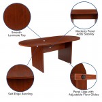 6 Foot (72 inch) Oval Conference Table in Cherry