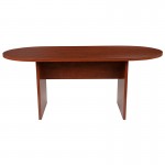 6 Foot (72 inch) Oval Conference Table in Cherry