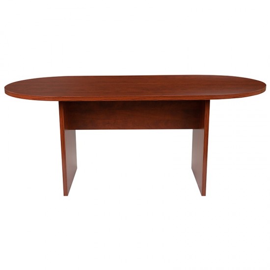 6 Foot (72 inch) Oval Conference Table in Cherry