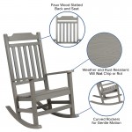 Winston All-Weather Rocking Chair in Gray Faux Wood