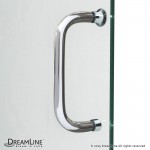 Infinity-Z 32 in. D x 60 in. W x 74 3/4 in. H Clear Sliding Shower Door in Chrome and Center Drain Biscuit Base