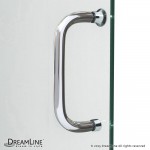 Infinity-Z 36 in. D x 60 in. W x 74 3/4 in. H Frosted Sliding Shower Door in Brushed Nickel and Left Drain Biscuit Base
