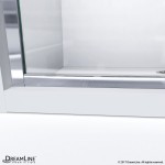 Infinity-Z 36 in. D x 60 in. W x 74 3/4 in. H Frosted Sliding Shower Door in Chrome and Right Drain Biscuit Base