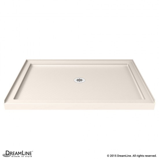 Infinity-Z 36 in. D x 48 in. W x 74 3/4 in. H Clear Sliding Shower Door in Oil Rubbed Bronze, Center Drain Biscuit Base