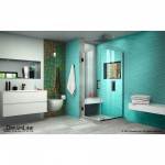 Unidoor Plus 30 3/8 in. W x 30 in. D x 72 in. H Frameless Hinged Shower Enclosure in Oil Rubbed Bronze