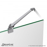 Aqua Ultra 30 in. D x 60 in. W x 74 3/4 in. H Frameless Shower Door in Chrome and Left Drain Biscuit Base Kit