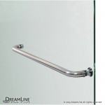 Aqua Ultra 30 in. D x 60 in. W x 74 3/4 in. H Frameless Shower Door in Brushed Nickel and Left Drain Biscuit Base Kit