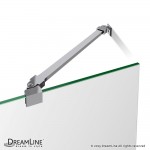Aqua Ultra 30 in. D x 60 in. W x 74 3/4 in. H Frameless Shower Door in Chrome and Right Drain Biscuit Base Kit
