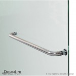 Aqua Ultra 30 in. D x 60 in. W x 74 3/4 in. H Frameless Shower Door in Chrome and Right Drain Black Base Kit