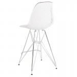 26" High Clear Acrylic Counter Height Stool with Chrome Legs