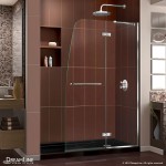 Aqua Ultra 36 in. D x 60 in. W x 74 3/4 in. H Frameless Shower Door in Chrome and Right Drain Black Base Kit